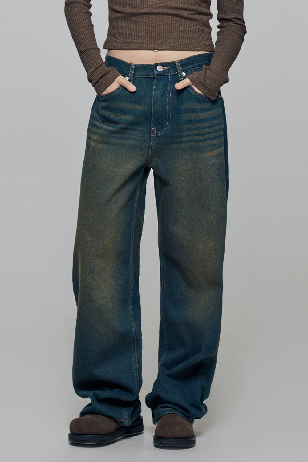 【MODERNIF】Four Season Stand Semi Wide Denim Pants MUSINSA | CHICKS [Daily Four Seasons] SDP Minimal Straight